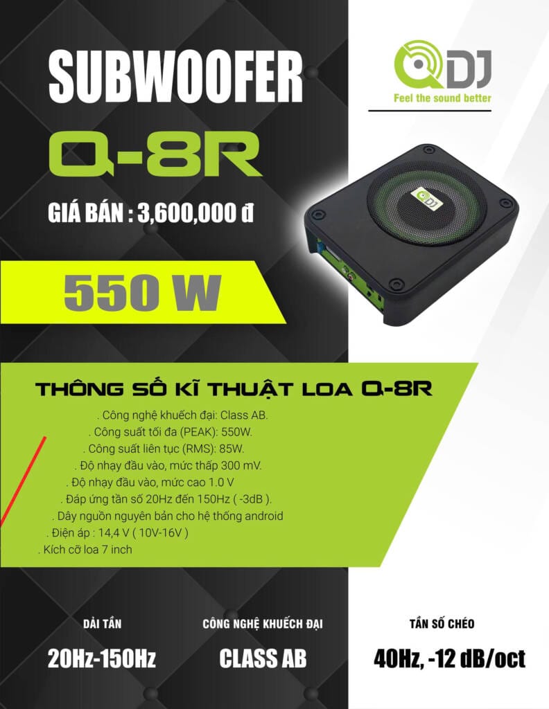 Loa sub o to QDJ Q8R